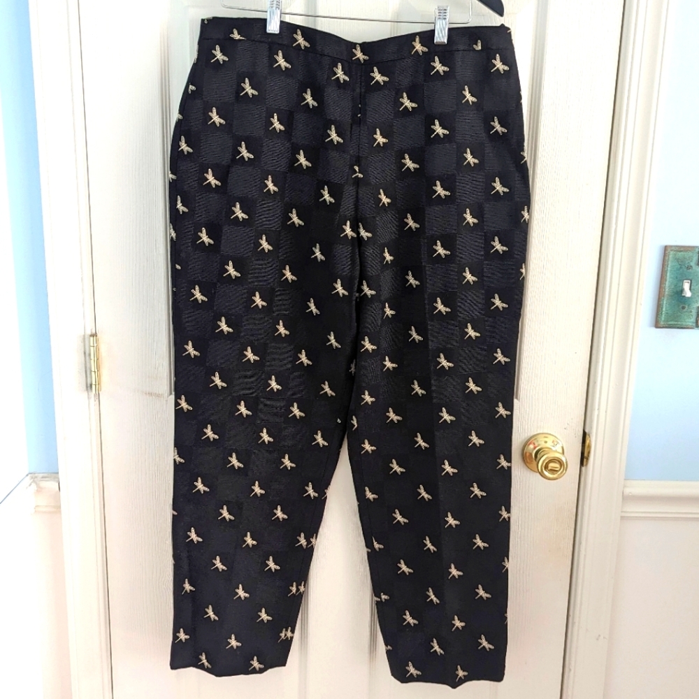 Talbot's women's black dragonfly dress pants, size 16 petite